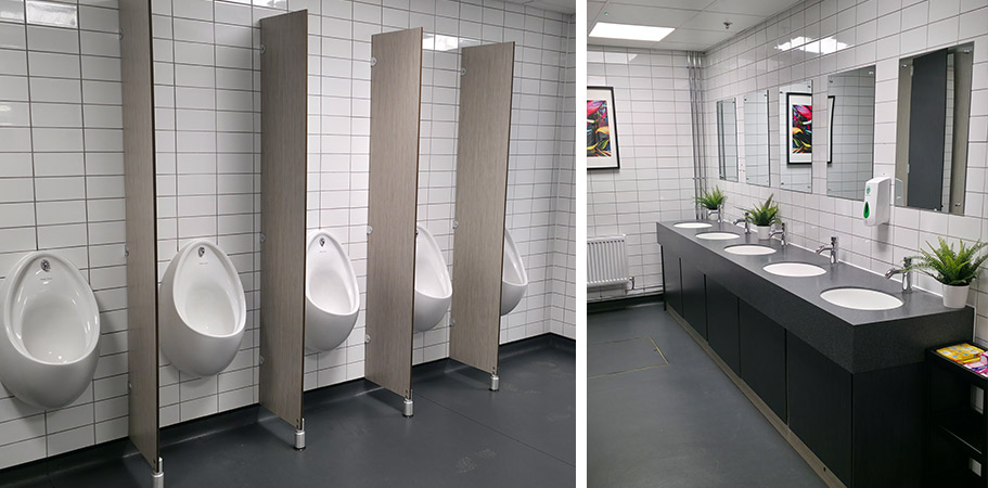 Toilet block refurbishment in Doncaster, including ventilation, plumbing and sanitaryware