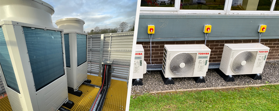 VRF and a split systems, as designed and installed by Watsons Building Services A VRF systems and a split system, as designed and installed by Watsons Building Services